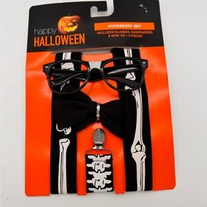 Nerd skeleton accessories costume set
